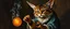 Placeholder: master oil painting by Rembrandt, good afternoon gremlin master cat bat paw woman hot smoking ball