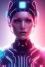 Placeholder: cyberpunk, head, women, portrai, tron