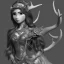 Placeholder: a humanoid figure with antlers, highly detailed, digital art, sharp focus, trending on art station, kentaro miura manga art style