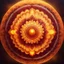 Placeholder: Hyper Realistic Glowing-Golden-With-Orange-Yellow-&-Maroon Mandala.