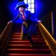 Placeholder: mary poppins with a spider umbrella on a mission through the seasons, stairs and ladders, motion blur, 8k, downlight, soft light, depth of field, photorealism, trending on art station, lotsa detail