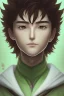 Placeholder: portrait artistic photo, wonderfull japanese boy, face yusuke yu yu hakusho, big brown eyes, short black hair, japanese uniform green, high quality, 8k, skin texture, realistic,