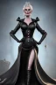 Placeholder: Carmen Dell`orifice as evil queen in black leather gown, angry, busty, curvey, cleavage, unreal 5, octane render,cinema4d, dynamic lighting, dramatic lighting, 4k, redshift render, highly detailed, hyper realistic