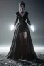 Placeholder: Young Sandra Bullock as evil queen in black leather gown, angry, busty, curvey, cleavage, unreal 5, octane render,cinema4d, dynamic lighting, dramatic lighting, 4k, redshift render, highly detailed, hyper realistic