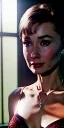 Placeholder: Audrey Hepburn transparent underwear, rtx, reflection, 8k, glow, winning photography, caustics