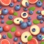 Placeholder: blueberry food backround. illustration 3d style. HD