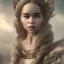 Placeholder: only perfect face detailed and realistic emilia clarke face, wearing dragon armor. fly hair, village, highly realistic, highly detailed, mist around, smoke, particles, fog and fire