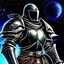 Placeholder: fantasy space knight 90's tcg art