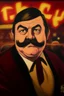 Placeholder: Fat the flash burguese mustache at the casino oil canvas.