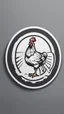 Placeholder: Generate a circular realistic sticker design with the text 'Chicken' in the center. Ensure the background is clean and minimalist, providing a polished and professional appearance. The focus should be on the clarity of the text and the simplicity of the overall design, making it suitable for various applications.