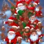 Placeholder: angry santa army fighting reindeer army