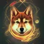 Placeholder: shiba inu doge, cosmic aura