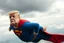 Placeholder: a thoroughly confused, frail, elderly and obese donald trump flying through the air dressed as superman