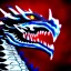 Placeholder: Dragon noir aux yeux rouges, dragon blanc aux yeux bleus