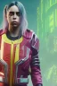 Placeholder: Billie Eilish, in stockings, cyberpunk2077