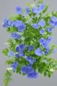 Placeholder: a bunch of blue flowers with green leaves, a digital rendering by Kanzan Shimomura, cgsociety, photorealism, rendered in maya, daz3d, photorealistic