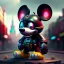 Placeholder: zombie mickey mouse hybrid, photorealism, movie screen capture, horror, sci-fi, retrofuturism,