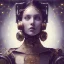 Placeholder: Steampunk cyber clock face,steampunk center composition,portrait painting of a steampunk princess, ultra realistic, concept art, intricate details, eerie highly detailed ultra realistic, shiny, smooth, studio quality, octane render, Surrealism, Triadic colour scheme,glow-stick, ambient lighting,nightclub lighting, polaroid, 100mm, --ar 1:1 --v4