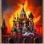 Placeholder: Ville en feu, soldat lance flammes, civils morts, kremlin en feu