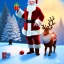 Placeholder: a 3d digital illustration of a man as Santa clause with snow, reindeer in background highly detailed, --ar3:2--v4--q2