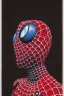 Placeholder: a vibrant ultraclear sideview waist up portrait of spiderman the robot by rene magritte and laurie greasley, etching by gustave dore, colorful flat surreal, ethereal, intricate, sharp focus, illustration, highly detailed, digital painting, concept art, masterpiece