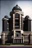 Placeholder: Architectural style for building of India's Intelligence Bureau , make it visibly military and intelligence style at the same time similar to Indian Architecture, use darker colors