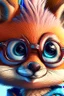 Placeholder: Close-up Portrait of a cool animation animal character, cute, witty, striking and one of a kind