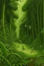 Placeholder: A green forest with praying mantis painted by Henry-Robert Brésil