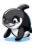 Placeholder: orca cartoon chibi with leg