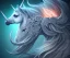 Placeholder: unicorn glowing, surreal fantasy art, highly detailed, intricate patterns on wings, soft studio lighting, smooth dark blue background 64k