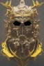 Placeholder: Realistic geometric shape anime black metal corpsepaint Slipknot mask god with golden crown