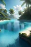 Placeholder: [Waterscape] The beautiful and perfect portrait is on the tropical island, 8K resolution, high quality, ultra graphics, and detailed with lines.