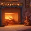 Placeholder: A fireplace made with gingerbread with logs made with gingerbread,digital illustration, hyperdetailed, cute, 16k, sharp, focus, intricate, by thomas kinkade