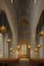 Placeholder: inside church, looking inside, atmospheric, realistic, cinematic lighting, octane render.