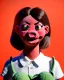 Placeholder: waitress woman muppet head, skin body, skin arms, concept art, retro style, smooth, unreal engine 5, god lights, ray tracing, RTX, lumen lighting, ultra detail, volumetric lighting, 3d.