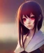 Placeholder: Anime girl cute neck head portrait, warrior costume, village, meditation, 8k quality