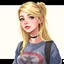 Placeholder: a popular girl, blonde, digital art, stylised, late 2000s, high schooler