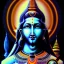 Placeholder: portrait of Lord Shiva, meditation, third eye, space, dark, universe, fourth dimension, fractal, realistic, 8k, high quality, extreme detail, symmetrical,