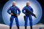 Placeholder: Mike Pence as G.I. Joe toy Doll figure With a pistol space force Blue fabric uniform, orangw, black Moonboot