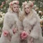Placeholder: Elle fanning and dakota fanning , as flowers, in fur