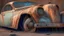 Placeholder: A photorealistic image of a rusted vintage car, with a focus on the intricate details of its faded paint job, the wear and tear on the tires, and the aged textures of the metal body. Use the multi-prompt "car::photorealistic::rust" with a prompt weighting of "rust" to emphasize the aged textures and worn out look of the car. --ar 7:4