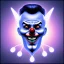 Placeholder: Killer clown neon death stormy, moustache