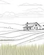 Placeholder: Coloring pages: A serene countryside scene with rolling hills, green meadows, and a picturesque farmhouse in the distance. The image should capture a sense of simplicity and tranquility, with an abundance of nature's beauty. Readers should be able to envision themselves strolling through the fields, feeling the gentle breeze, and immersing in the calming landscape.