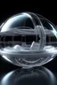 Placeholder: vaisseau galactique rond blanc transparent