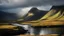 Placeholder: Mountainous landscape on Kerguelen, dramatic sunlight, chiaroscuro, beautiful composition, award-winning photograph