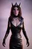 Placeholder: Young Sandra Bullock as evil queen in black leather gown, angry, busty, curvey, cleavage, unreal 5, octane render,cinema4d, dynamic lighting, dramatic lighting, 4k, redshift render, highly detailed, hyper realistic