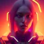 Placeholder: Orange hair Woman, samurai, cyberpunk, neon, highly detailed, art stations, concept art, smooth, unreal engine 5, god rays, ray tracing, RTX, nanite polygons, lumen lighting, ultra detail, volumetric lighting, 3d, finely drawn, high definition, high resolution, gradient background