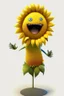 Placeholder: cheery sunflower avatar singing full body