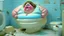 Placeholder: fat lady on broken toilet