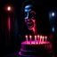 Placeholder: horror woman birthday, motion blur, 8k, downlight, soft light, depth of field, photorealism, trending on art station, lotsa detail